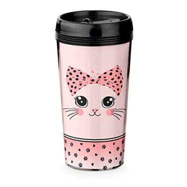 Imagem de Copo Viagem 520ml Gatinha Miau Geek Nerd