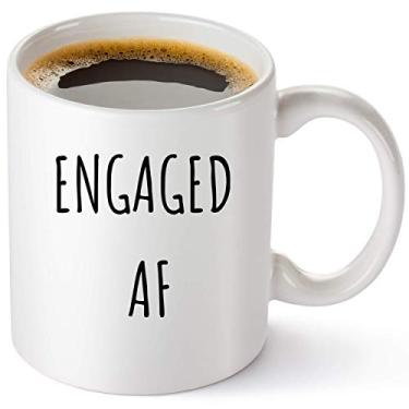 Imagem de Caneca de café Engage AF – Canecas divertidas para futuro marido e esposa – para casamento, noivado e aniversário – Copo de café para ele e para ela – Presente para futura noiva e noivo