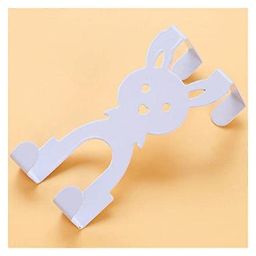 Imagem de KIZQYN Ganchos de casaco Rack de casaco em forma de coelho Gancho traseiro Criativo Arte de ferro sem costura Gancho de costas Sem costura Gancho de casaco sem pregos Gancho de casaco montado na parede (Cor: Ouro)