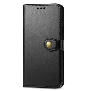 Imagem de BoerHang Capa para Huawei Nova 10 SE, capa de couro tipo carteira flip com compartimento para cartão, couro PU premium, capa de telefone com suporte para Huawei Nova 10 SE.(preto)