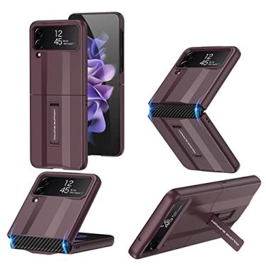 Imagem de Capa dobrável com suporte de suporte para Samsung Galaxy Z Flip 4 ZFlip 4 capa de telefone para Galaxy Z Flip 4 Z Flip4 fold4 ZFlip4 5G Case, 07, para Galaxy Z Flip 4