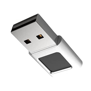 Imagem de MOOKEENONE 1 leitor de impressão digital USB metálico para Windows 8/10/11 (Windows 10/11 sem driver), módulo dongle com sensor biométrico de chave de segurança para acesso instantâneo, login sem senha