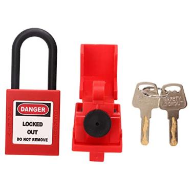 Imagem de Dispositivo de bloqueio do disjuntor,dispositivo de bloqueio do plugue el¨¦trico, kit CB 07 Bloqueio do disjuntor 38 mm Nylon Cadeado Isolamento de energia Trava de seguran?a para industrial, Kit