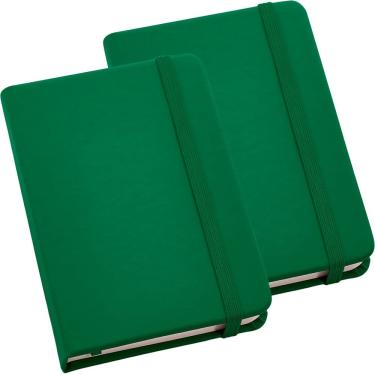 Imagem de Kit 2x Caderneta de Anotações 9x14cm 80 Fls Sem Pauta Verde