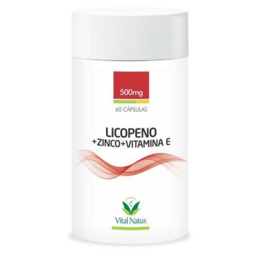 Imagem de Licopeno Zinco E Vitamina E   500 Mg. 60 Caps. - Vital Natus