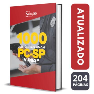 Imagem de Apostila gabaritada 1000 Questões pc sp ed. solução