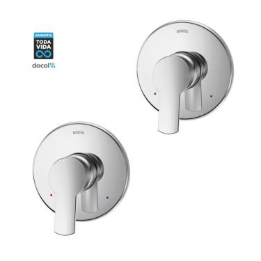 Imagem de Kit 2 Acabamento Monocomando Para Chuveiro Chessem  Gali 3/4" Alta E Baixa Pressão Docol