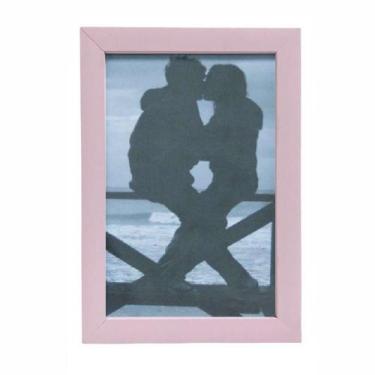 Imagem de Porta Retrato Plástico Rosa Para Foto 10X15cm - Amigold
