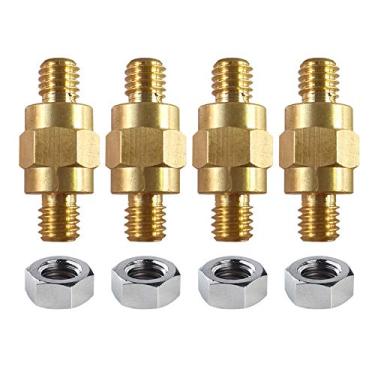 Imagem de Ampper 3/8 -16 Brass Stud Side Post Battery Terminal Bolt, Standard Battery Side Post Extender Stud for GM, Pack of 4