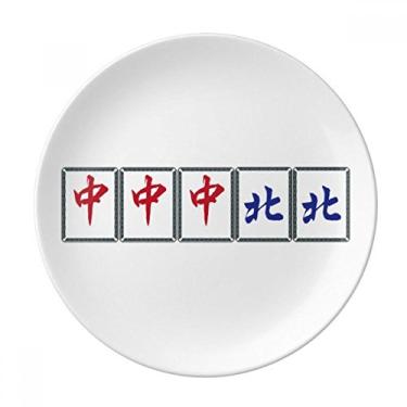 Imagem de Grand Three Chiefs Mahjong azulejos prato decorativo de porcelana salver louça de jantar