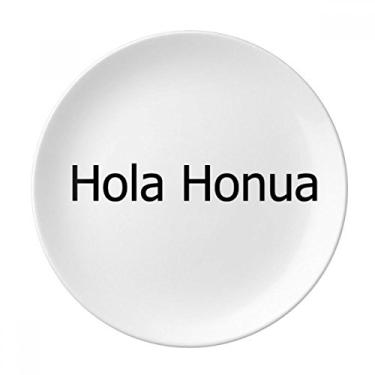 Imagem de Hello World Prato havaiano decorativo de porcelana Salver louças de jantar