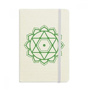 Imagem de Caderno com estampa de flores geométrico com símbolo de estrela oficial de tecido rígido diário clássico