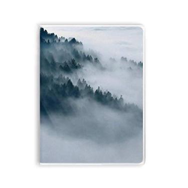 Imagem de Diário de capa macia para notebook Fog Forest Mountain Sky Cloud