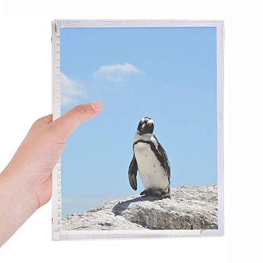 Imagem de Caderno com imagem natureza da ciência Antártica Pinguim Oceano Folhas Soltas Diário Recarregável
