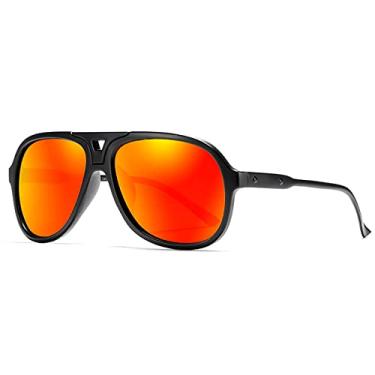 Imagem de Óculos de Sol Masculino KDEAM Design Clássico Piloto Aviador com Proteção uv400 Polarizado (C8)