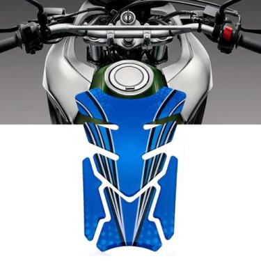 Imagem de Adesivo Protetor De Tanque Tank Pad Para Moto Universal Azul Yamaha -