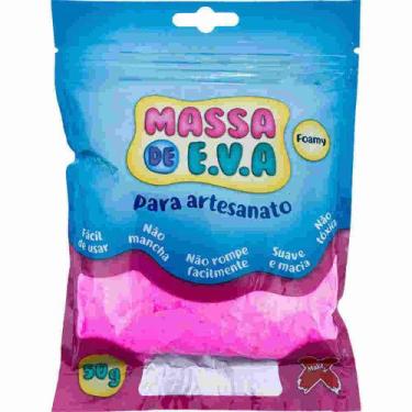Imagem de Massa De Eva Para Artesanato Slime 50G Rosa Make+