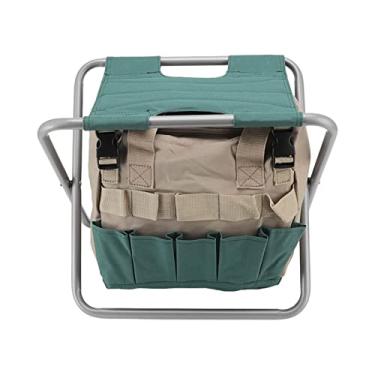 Imagem de Banco De Jardim,Banco De Jardinagem Dobrável, Com Bolsa De Armazenamento De Ferramentas De Grande Capacidade, Cadeira Dobrável De Jardim Destacável Multiuso, Serve Para Trabalhos De Jardim, Pesca Ao