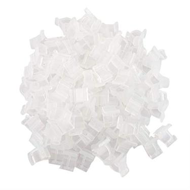 Imagem de QANYEGN 100 peças de clipes de suporte de plantas, clipes de enxerto de vegetais e árvores frutíferas, material plástico macio para jardim, paisagismo, enxerto de mudas de plantas de estufa