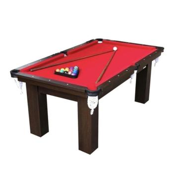 Imagem de Mesa de Sinuca Bilhar Snooker Engers RM1 - Tampo de Pedra – 1,12 x 1,95 - Tecido Vermelho