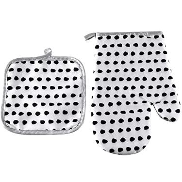 Imagem de Ut Kit Luva Térmica Acolchoada Grande p/Cozinha + Suporte - Nylon e Algodão - Mini Protuberâncias Antitérmicas e Aderentes - Não Esquenta - Altamente Resistente a Quedas