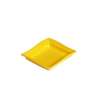 Imagem de Molheira Shoyu Quadrada 60ml Amarela em Plástico Resistente Linha Tropical Linha Premium