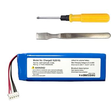 Imagem de CAESEAYORK Bateria de substituição de íons de lítio 3,7V 6000mAh para JBL Charge 2, Charge 3 2015, Charge 3 2015 Edition, compatível com peça # P763098, GSP1029102R, inclui kit de instalação