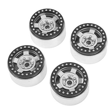 Imagem de Jantes de rodas RC, fácil montagem resistente RC roda substituição profissional para carro RC 1/10 (cor titânio)