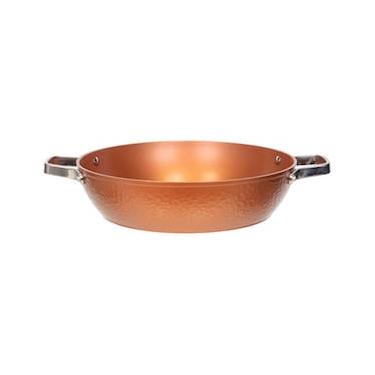 Imagem de Caçarola Baixa Bergner Origen em Alumínio Forjado com Revestimento Antiaderente F4 e Base de Indução System Plus Dourada – 32 cm