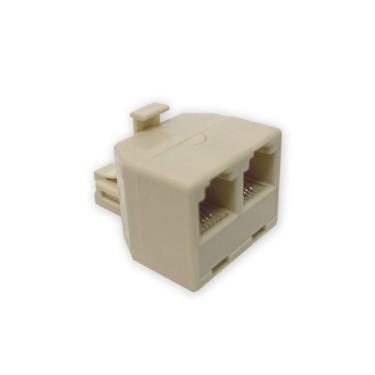 Imagem de Adaptador T - Duplicador RJ45 - 100Mbps - 1 Macho x 2 Fêmeas