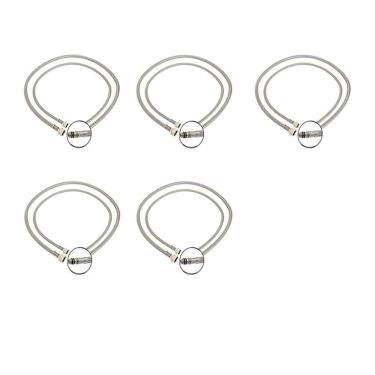 Imagem de Engate Rabicho 80cm Kit 5 Unidades Misturador Agua Quente Fria Torneira Monocomando Mangueira