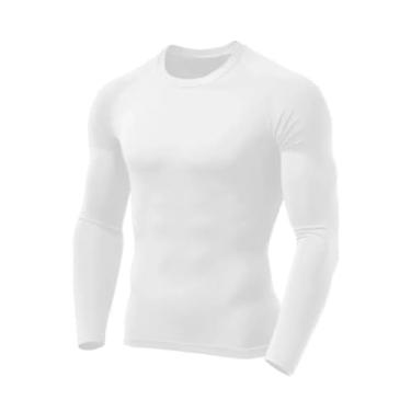 Imagem de Camisas Camiseta Proteção Uv 50+ Segunda Pele Térmica (GG, BRANCO)