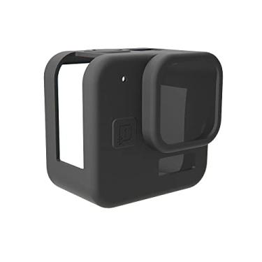 Imagem de Capa de silicone para GoPro Hero 11 preta mini vidro temperado protetor de lente protetora para acessórios GoPro11 Mini (capa preta)
