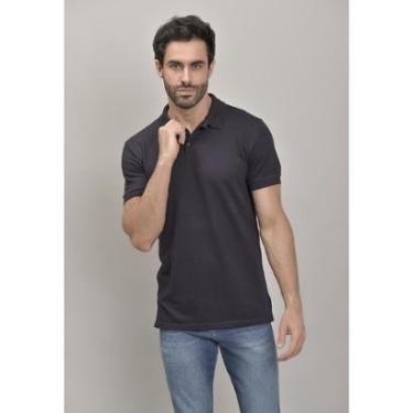 Imagem de Camiseta Gola Polo Texturizada Masculino na cor Preto  Dialogo Jeans-Masculino