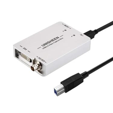 Imagem de UNISHEEN Placa de captura de vídeo USB 3.0 SDI HDMI DVI para Windows, Linux, OS X (Mac) HD Loop Thru Game Dongle Grabber Device 1080p 60fps Caixa de driver livre UVC, prata