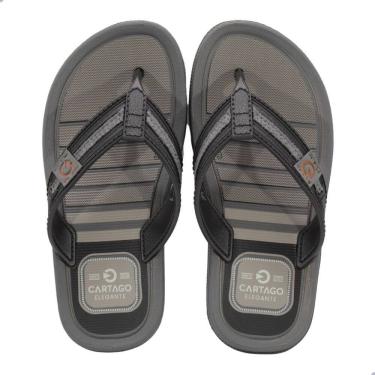 Imagem de Chinelo Infantil Cartago Maiorca Cinza/Preto