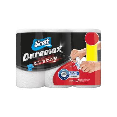 Imagem de Pano Reutilizável Scott Duramax Rolo Branco 174 Panos