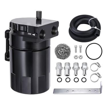 Imagem de EVIL ENERGY Lata de captura de óleo defletora, lata de captura separadora de óleo 300 ml universal alumínio preto