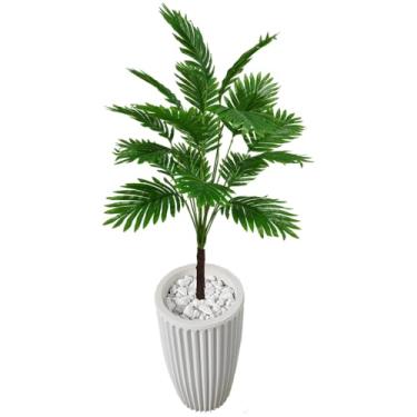 Imagem de Planta Artificial Coqueiro Vaso 3D Polietileno Decoração (Coluna Branco)