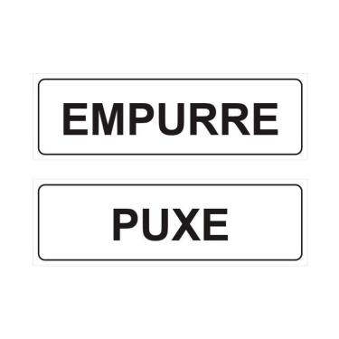 Imagem de Kit 2 Adesivos Para Porta Empurre E Puxe 2 Uni.