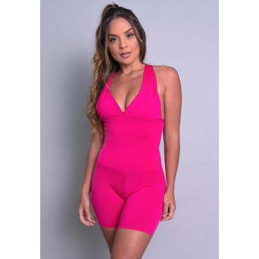 Imagem de Macaquinho Feminino Curto Bojo Suplex Estampado Fitness Academia Mvb Modas-Feminino