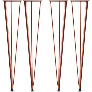 Imagem de Conjunto Kit 04 Un Base Pé De Mesa Nantes Hairpin Legs 75cm Para Tampo