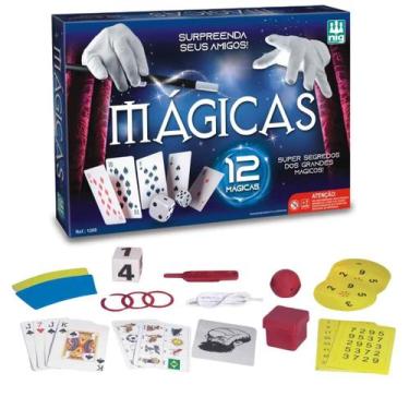 Imagem de Jogo Mágicas Com 12 Truques, Nig Brinquedos, Aprendiz De Mágico, Crian