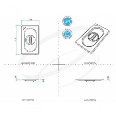 Imagem de Kit 14 Tampas Cuba Gastronomica Rechaud Inox 1-9x65mm Brasinox