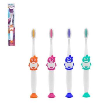Imagem de Escova Dental Infantil Macia Protetor Cerda Pinguim Colors - Etident