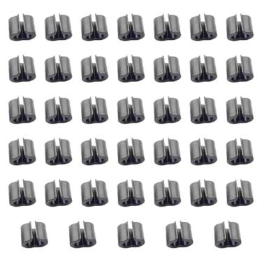 Imagem de Generic 40 peças de clipes de gaiola de arame, trava de cercadinho, trava de porta de gaiola de animal de estimação para gaiola de, Preto