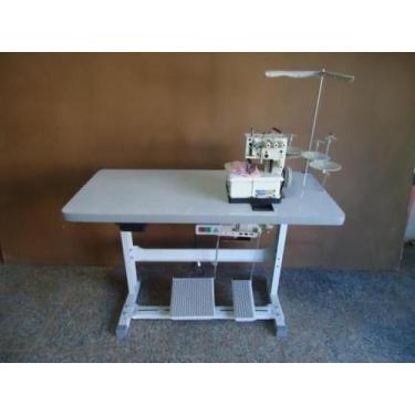 Imagem de Galoneira Semi Industrial 3 Agulhas, Bracob+mesa+motor, Bege, bc26003c