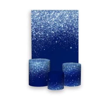 Imagem de Painel De Festa Vertical 1,50 x 2,20 + Trio De Capas Cilindro - Efeito