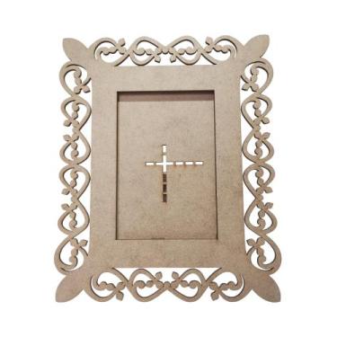 Imagem de Porta Retrato Mdf Cru Foto 10X15 Design Provençal Arabesco - Doce Arte