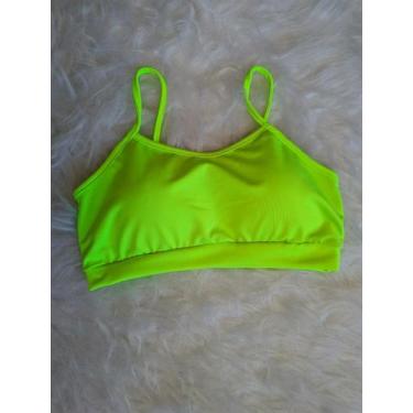Imagem de Top alcinha feminino fitness com bojo removível TB moda fitness , Verd